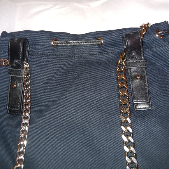 YSL black authentic Paris Black Canvas & Velvet Drawstring. - Picture 3 of 16